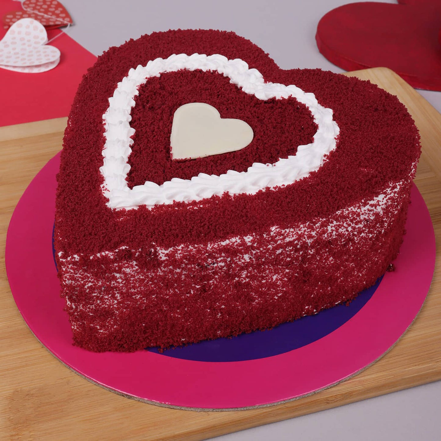 Sweet Red Heart Velvet Cake