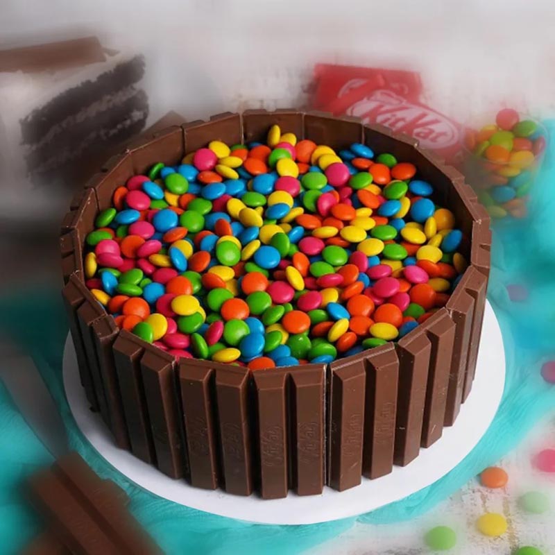 Kitkat and Gems Cake