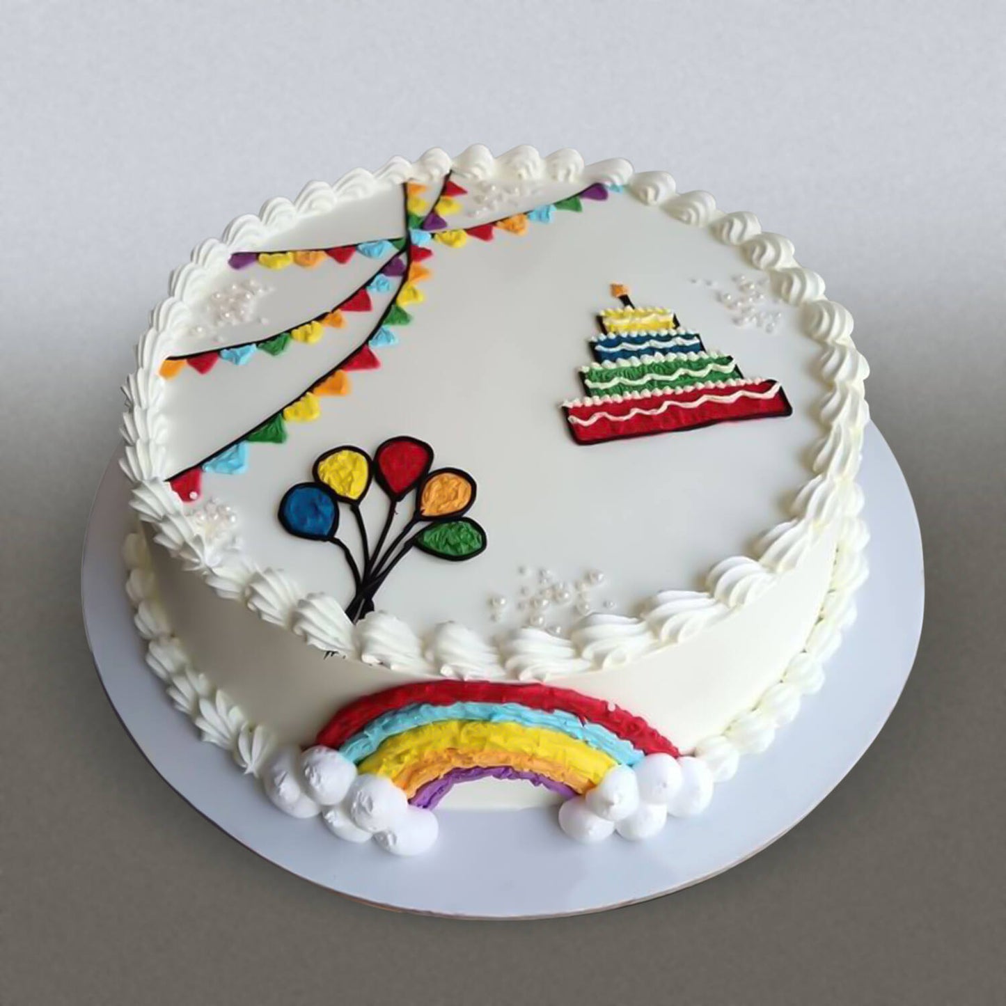 Rainbow Delight Cream Cake