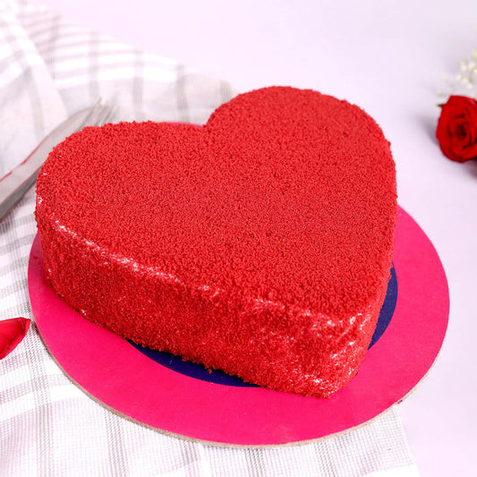 Red Velvet Heart Cake